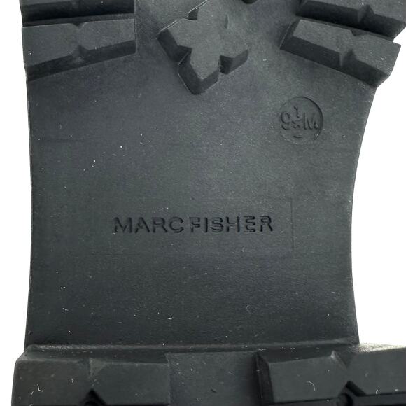 Marc Fisher Isabel Women Lug Sole Bootie Size 9.5M Black Leather Ankle Boot New - Picture 14 of 16